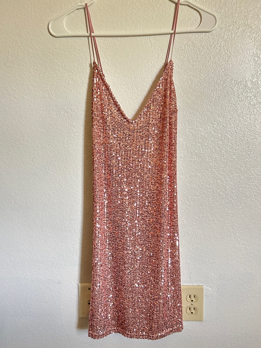 Victoria's Secret Rose Gold Sequin Slip Dress
